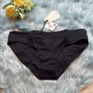 NWT Prana Black Summer Wave Bikini Bottom